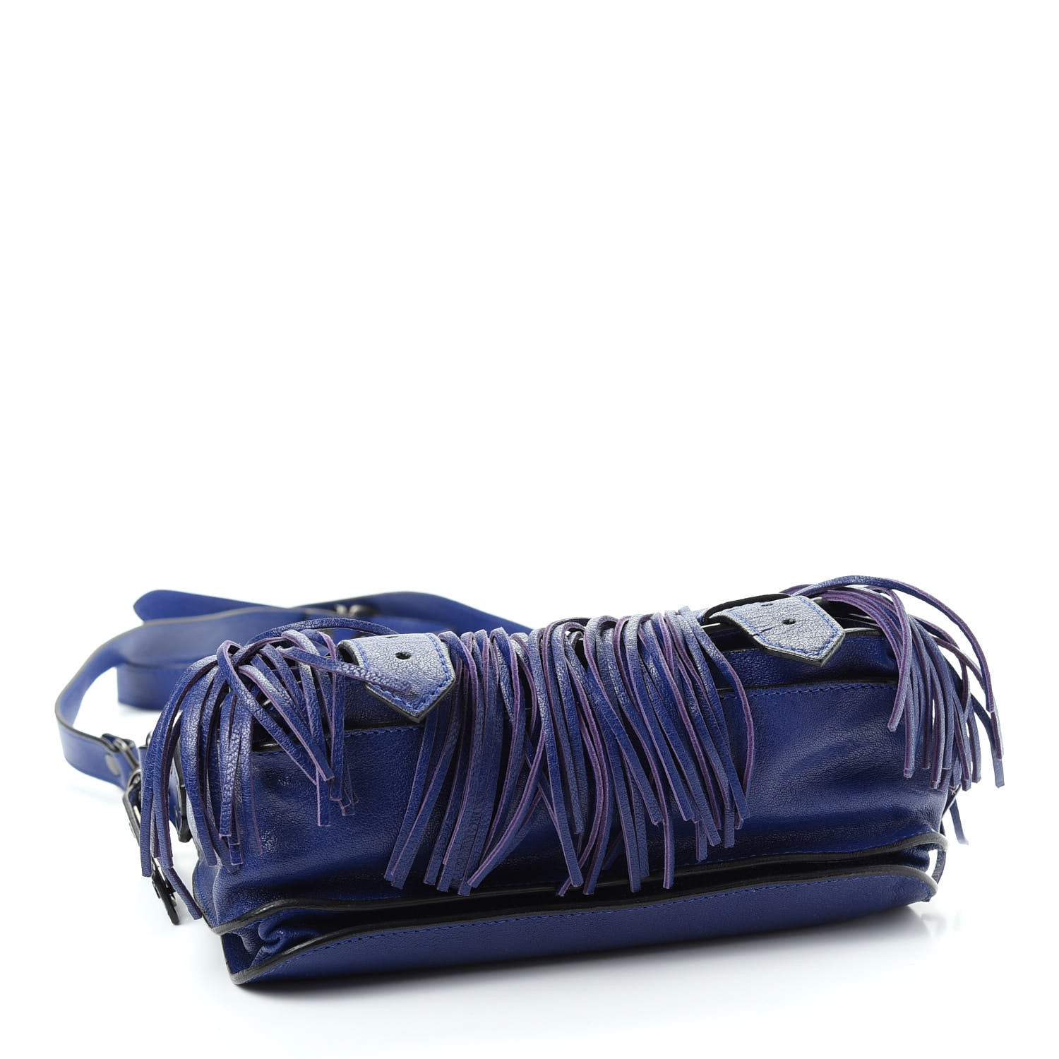 Proenza Schouler Lambskin Fringe PS1 Crossbody Pouch Cobalt Blue 4 of 9