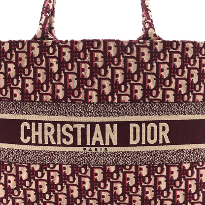 Christian Dior Oblique Medium Book Tote Burgundy Multicolor 8 of 11
