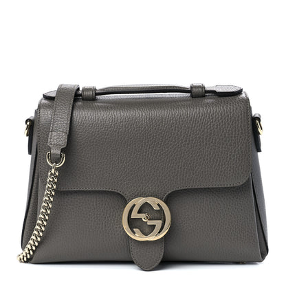 Gucci Dollar Calfskin Interlocking G Top Handle Shoulder Bag Loess 1 of 11