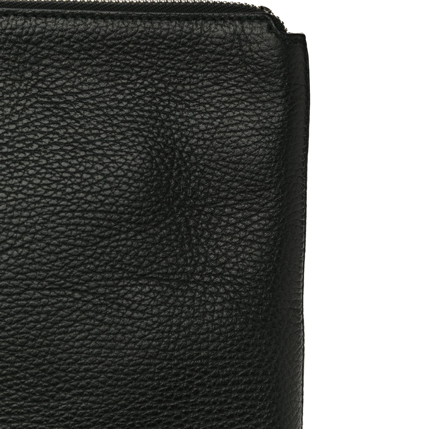 Pebbled Calfskin Clutch Black