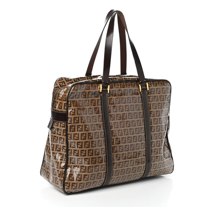Fendi Vinyl Zucchino Tote Tobacco 3 of 9