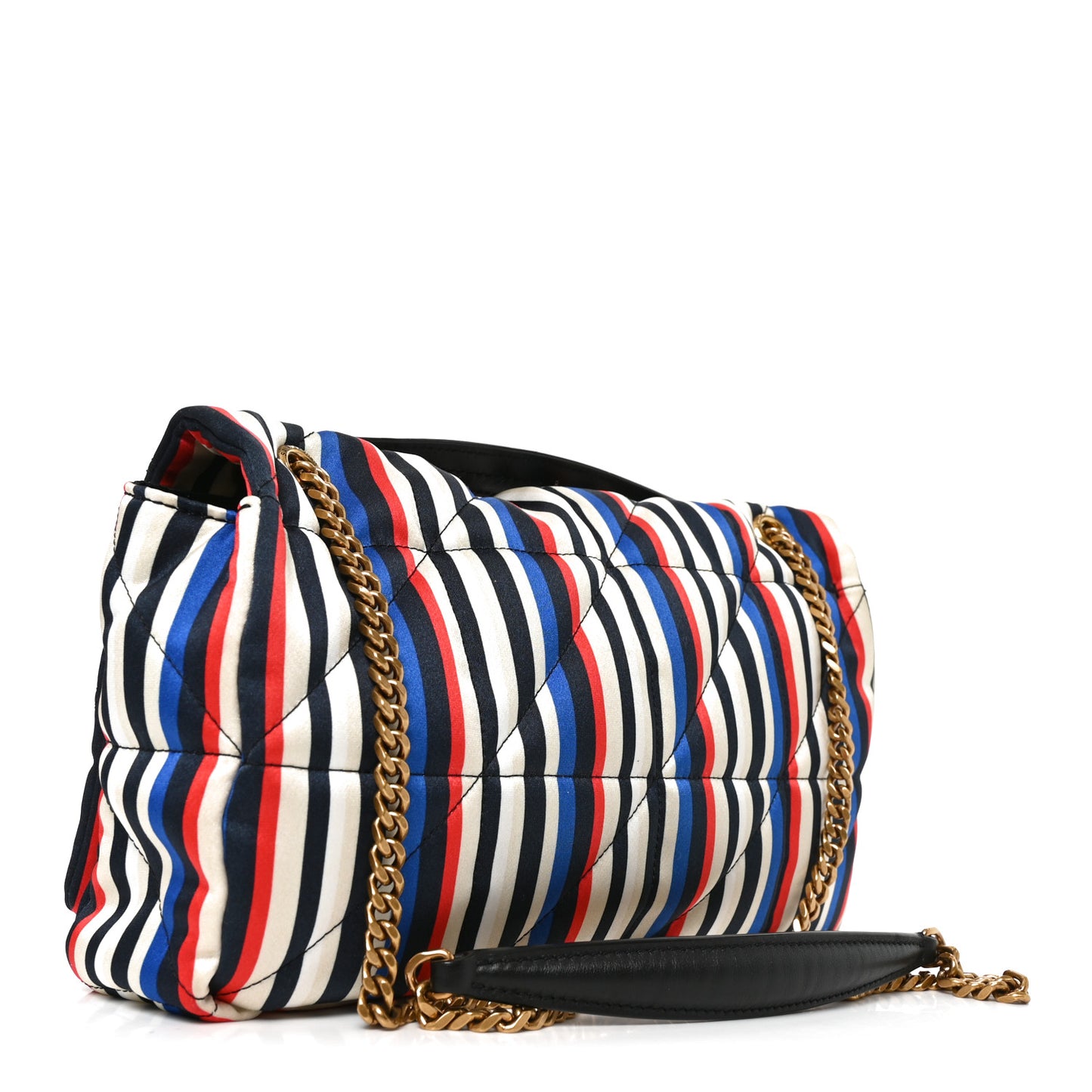Silk Striped Monogram Medium Jamie Blue Multicolor