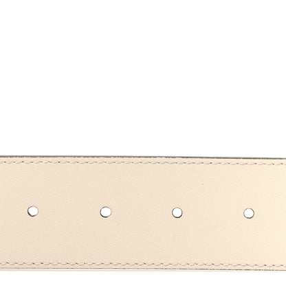 Gucci Calfskin Double G 40mm Belt 95 38 Mystic White 4 of 5
