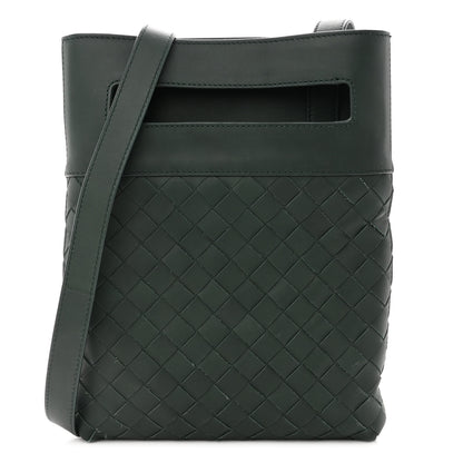 Bottega Veneta Nappa Intrecciato VN Crossbody Messenger Bag Green 1 of 10