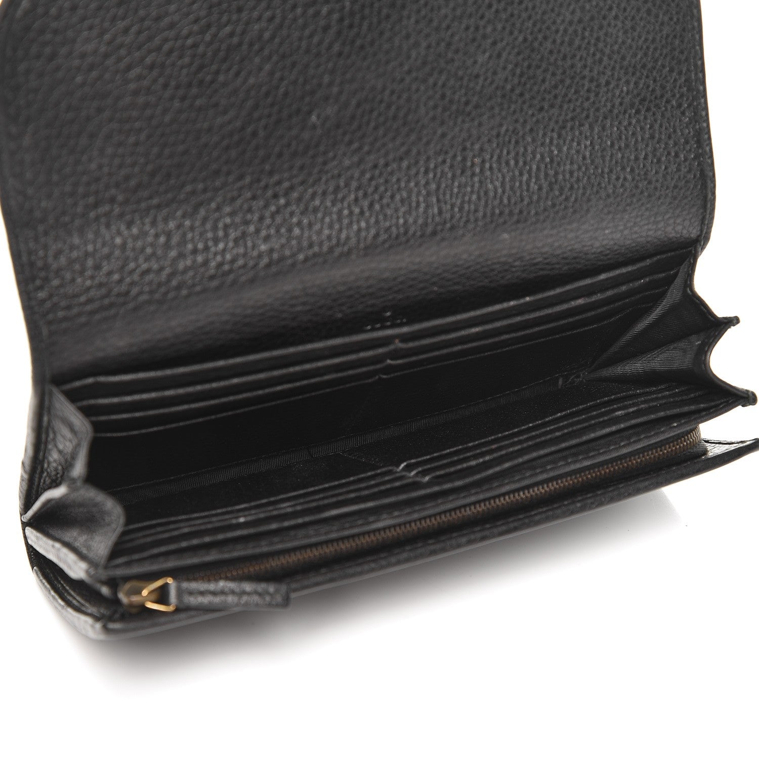 Gucci Calfskin 1973 Continental Clutch Wallet Black 5 of 8