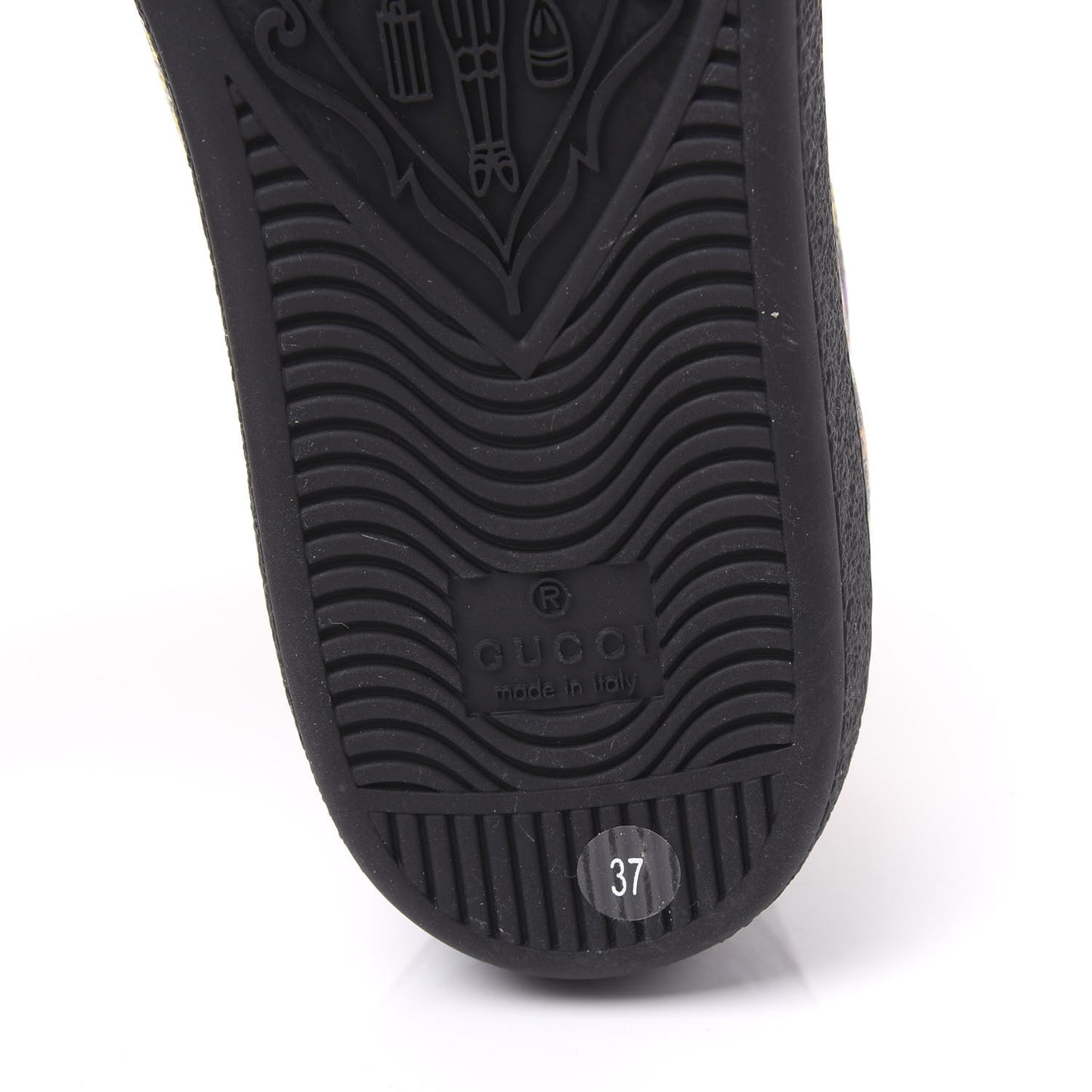 GG Supreme Monogram Psychedelic Sneakers 37 Black Multicolor