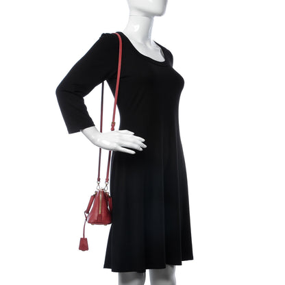 Prada Saffiano Lux Mini Promenade Tote Peonia 2 of 11