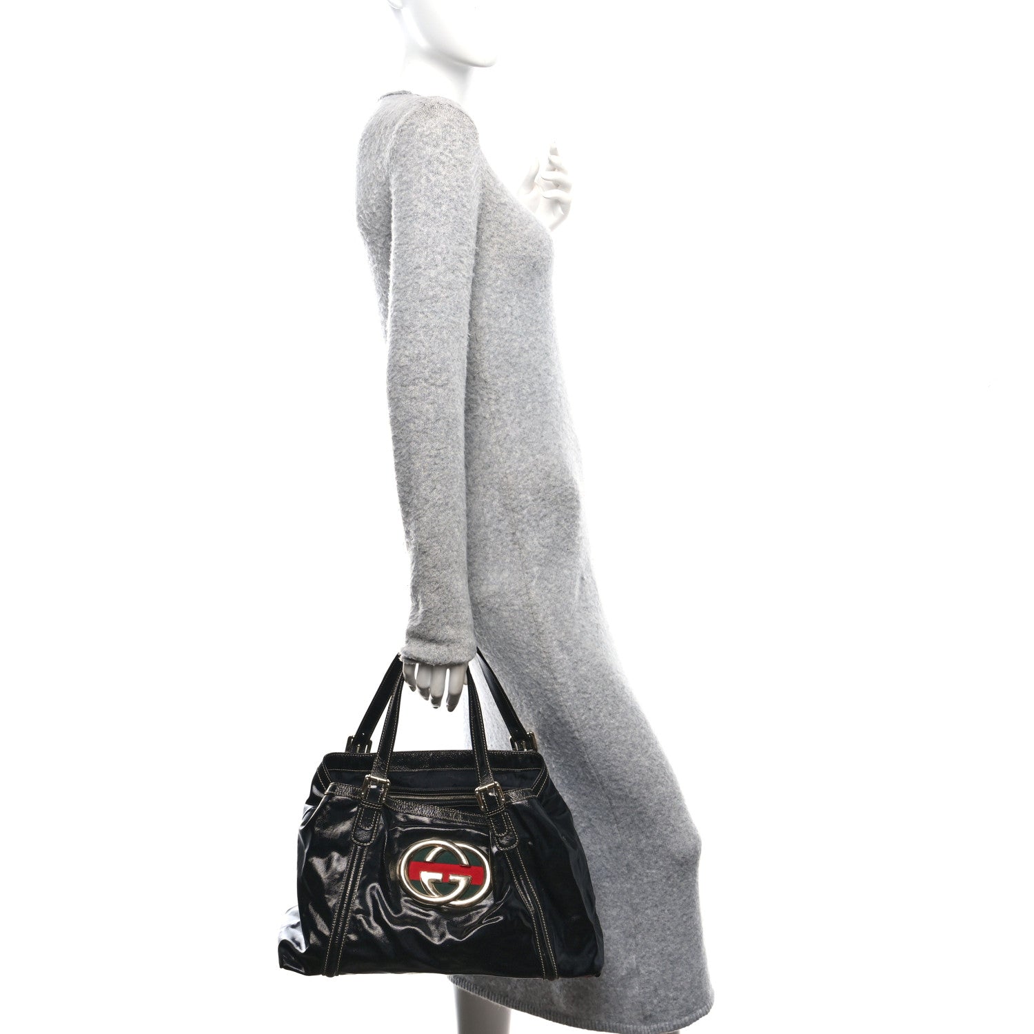 Gucci Dialux Medium Britt Tote Black 2 of 10