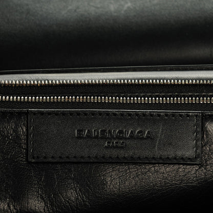 Balenciaga Smooth Calfskin Le Dix M Cartable Shoulder Bag Black 6 of 7