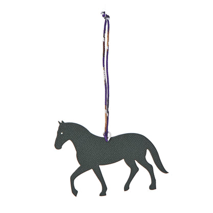 Hermes Epsom Togo Petit H Bag Charm Horse GM Vert Anglais Anemone 1 of 4