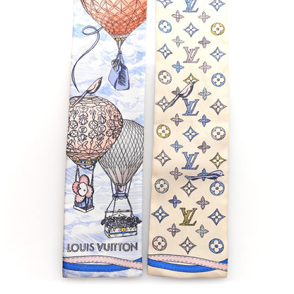 Louis Vuitton Silk Monogram Up And Away Bandeau Light Blue 2 of 5