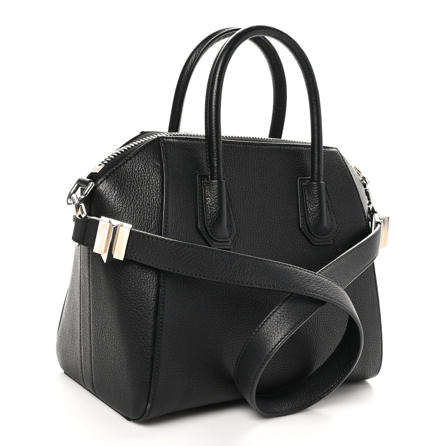 Givenchy Sugar Goatskin Striped Small Antigona Black Red 3 of 10