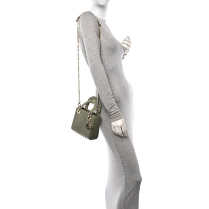 Christian Dior Lizard Mini Lady Dior  Vert Saule 2 of 16