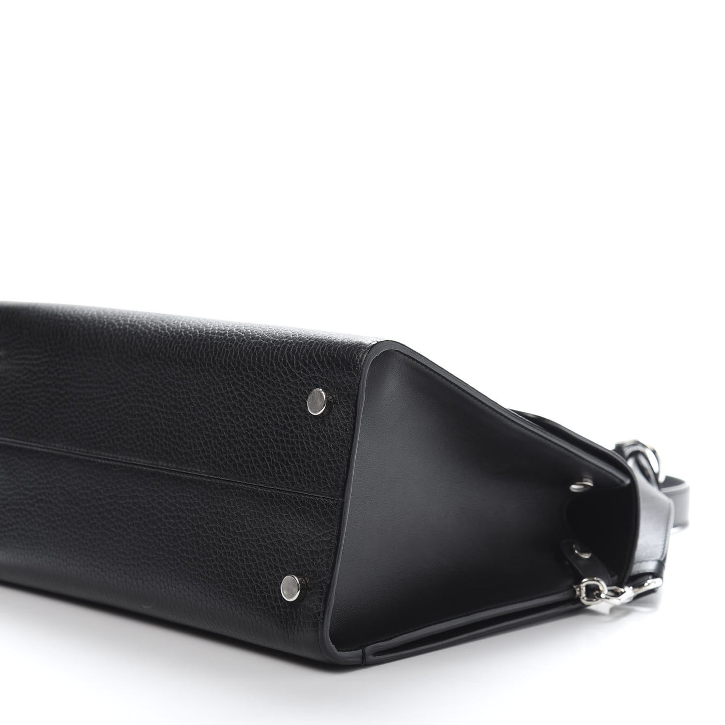 Grained Calfskin Medium Diorever Flap Black