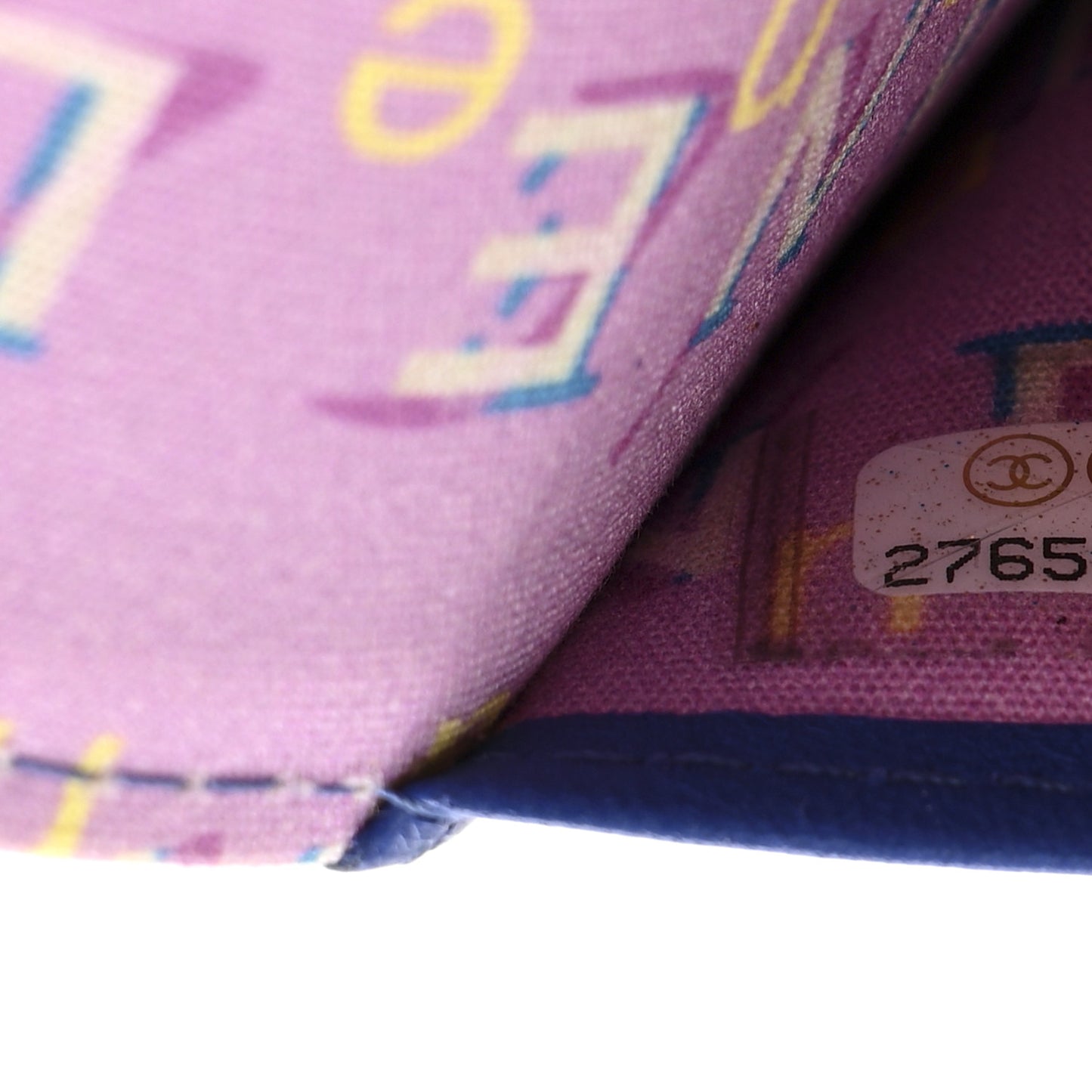 Lambskin Quilted Passport Holder Blue