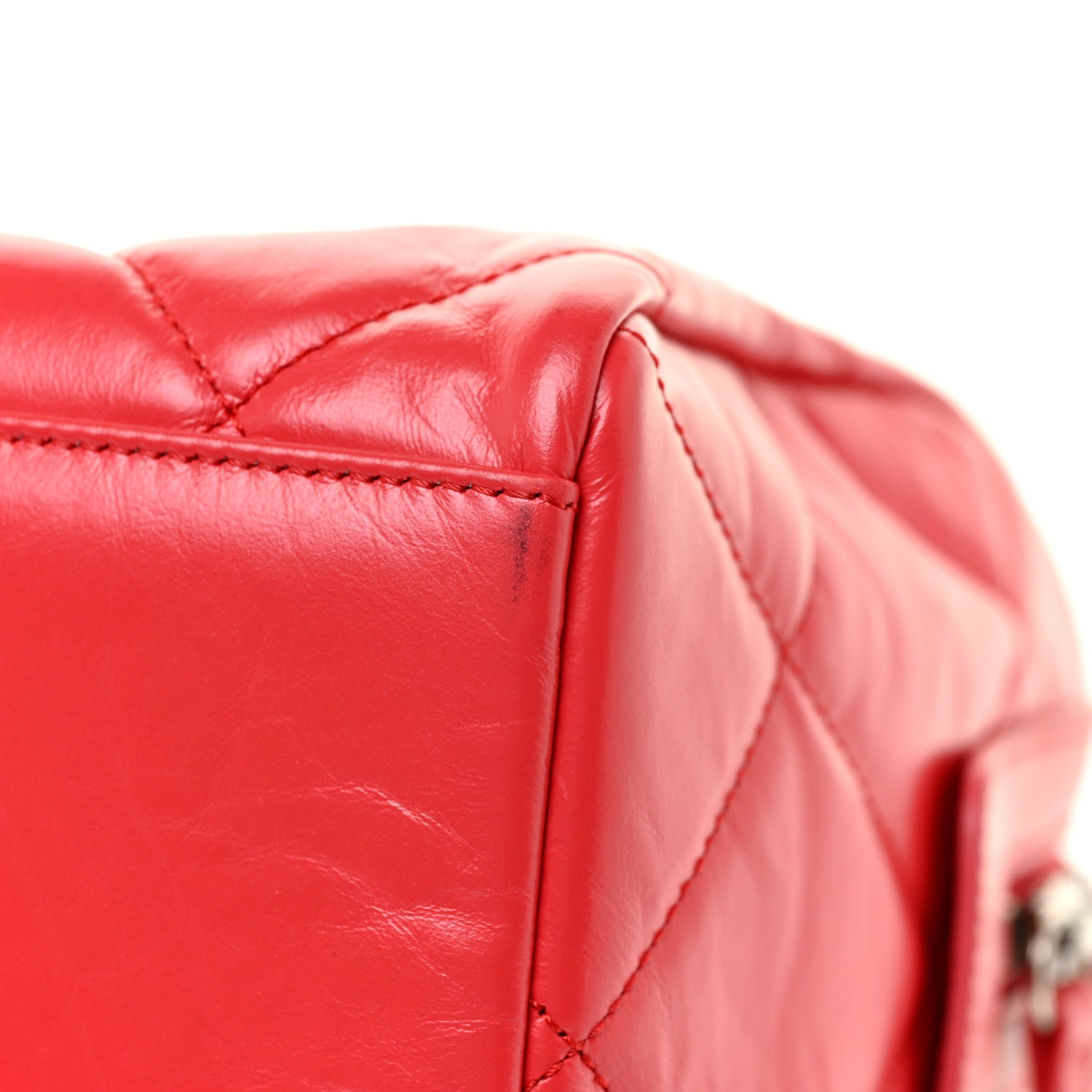 Chanel Calfskin Quilted Small CC Bowling Bag Red 14 of 17