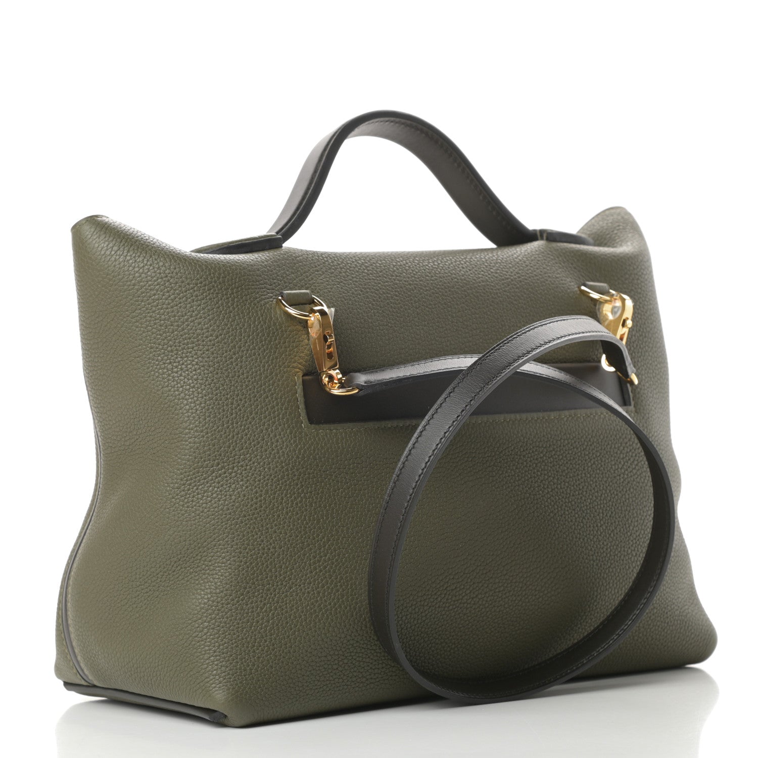 Hermes Taurillon Maurice 24/24 29 Vert Olive Ver Bronze 3 of 11