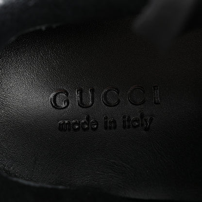 Gucci Calfskin Nylon GG Monogram Calfskin Web Mens Screener Sneakers 8.5 Black 9 of 10