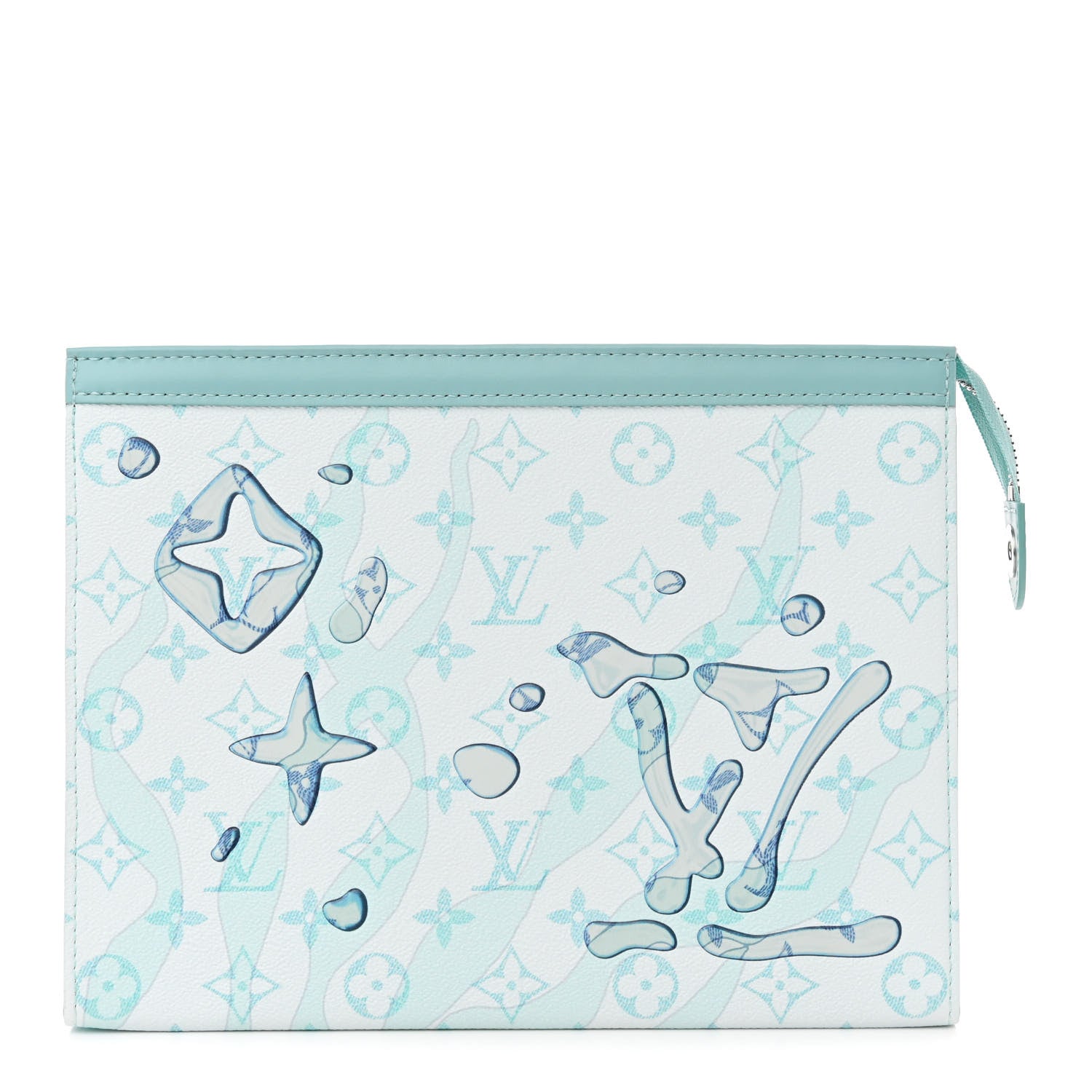 Louis Vuitton Monogram Aquagarden Pochette Voyage MM Crystal Blue 1 of 9