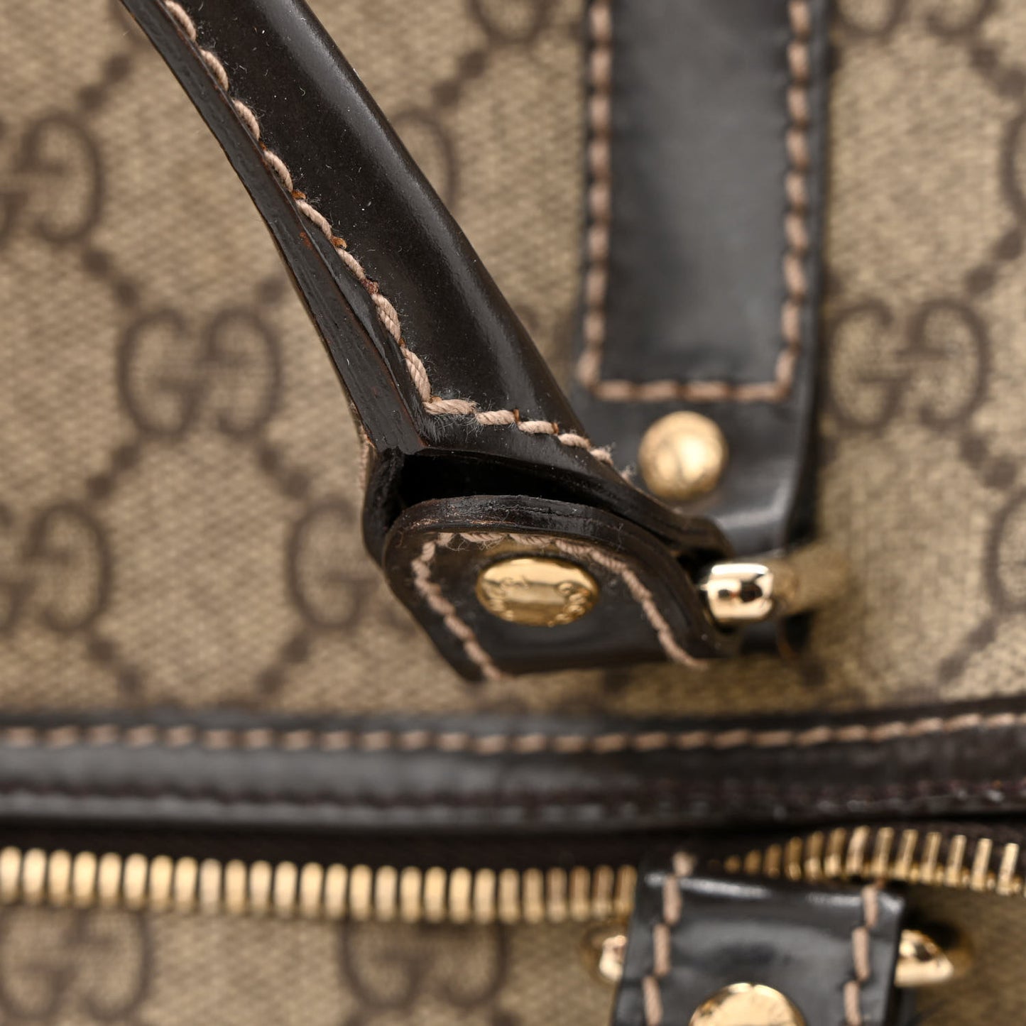 GG Plus Monogram Medium Joy Boston Dark Brown