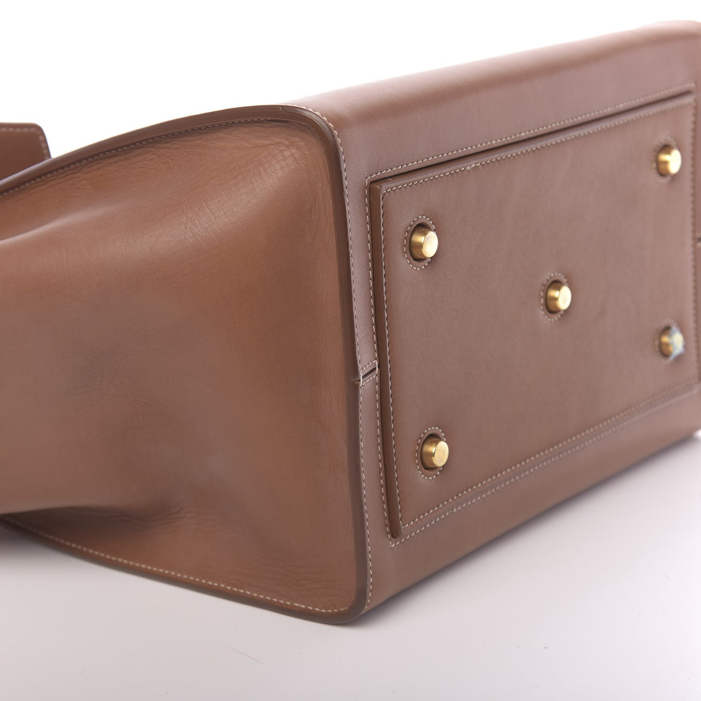 Natural Calfskin Small Tie Knot Tote Tan