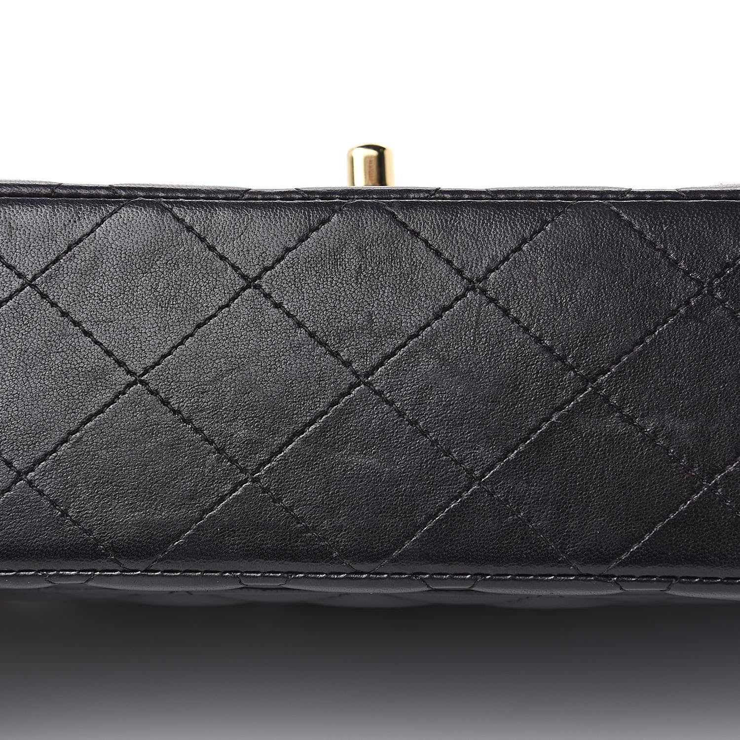 Chanel Lambskin Quilted Medium Double Flap Black 10 of 20