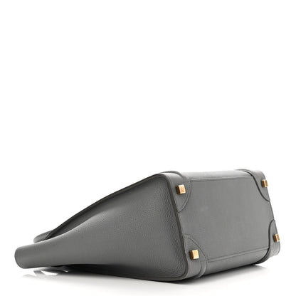 Celine Baby Drummed Calfskin Micro Luggage Kohl 3 of 10