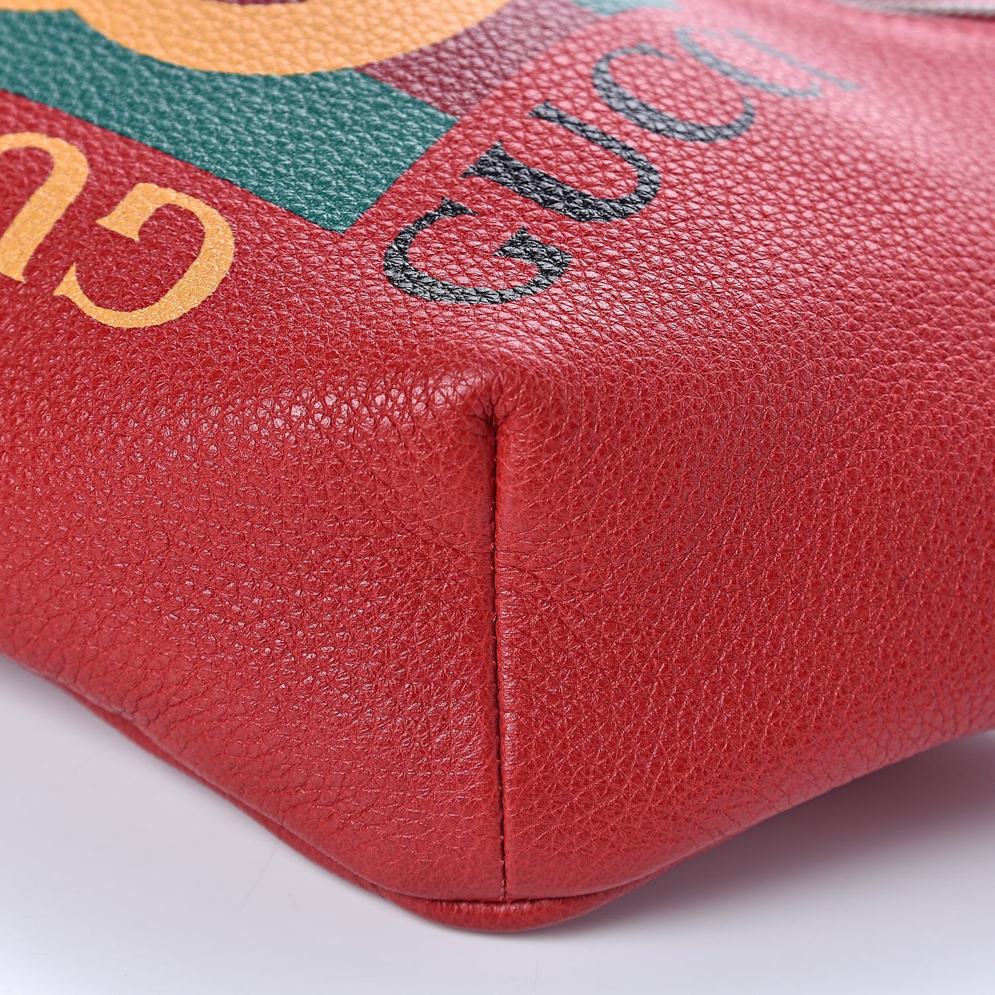 Grained Calfskin Logo Belt Bag Hibiscus Red