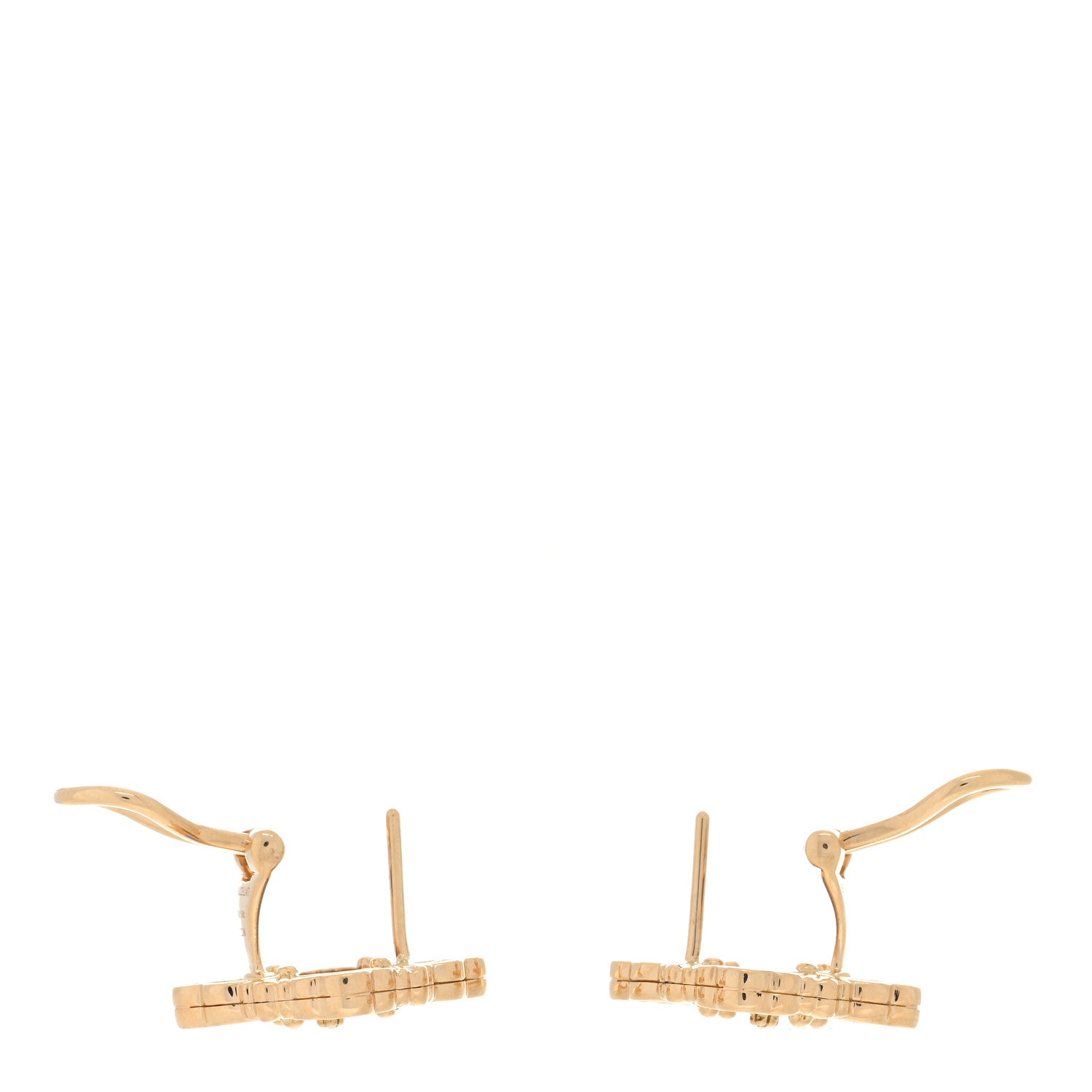 Buccellati 18K Yellow Gold Enamel Medium Opera Tulle Earrings Blue 3 of 4
