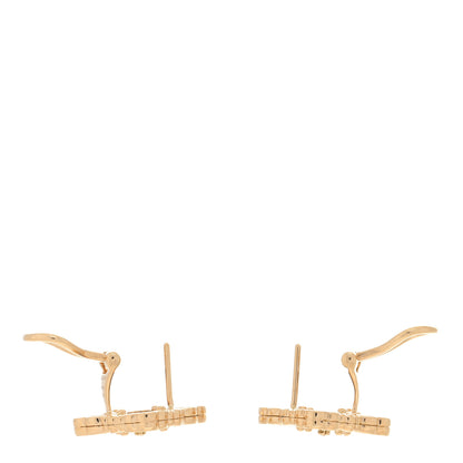 Buccellati 18K Yellow Gold Enamel Medium Opera Tulle Earrings Blue 3 of 4