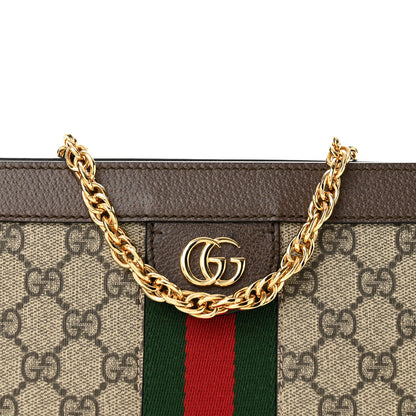 Gucci GG Supreme Monogram Web Small Ophidia Chain Shoulder Bag Brown 8 of 11