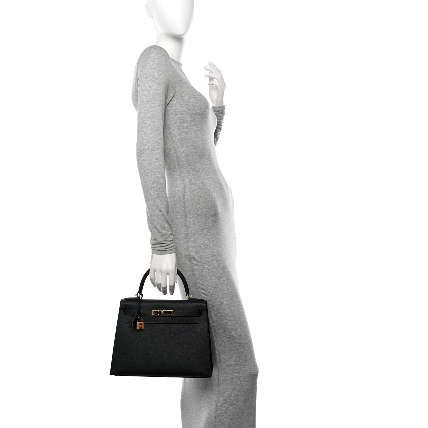 Madame Calfskin Kelly Sellier 28 Black