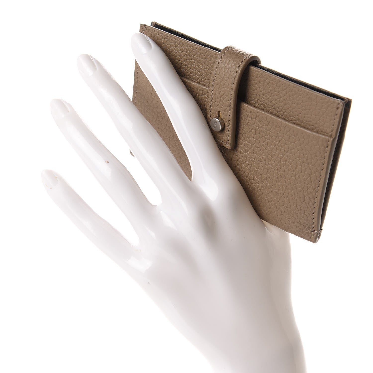 Saint Laurent Grained Calfskin Sac De Jour Card Case Light Taupe 2 of 6