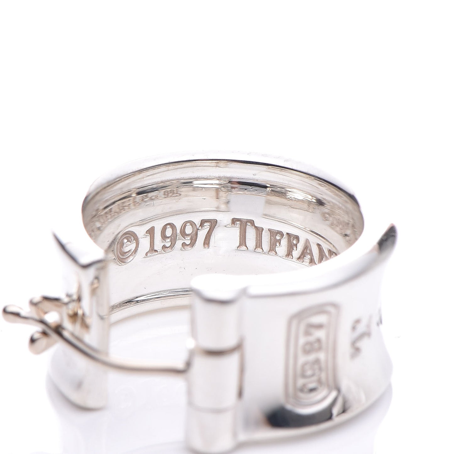Sterling Silver Wide 1837 Hoop Earrings