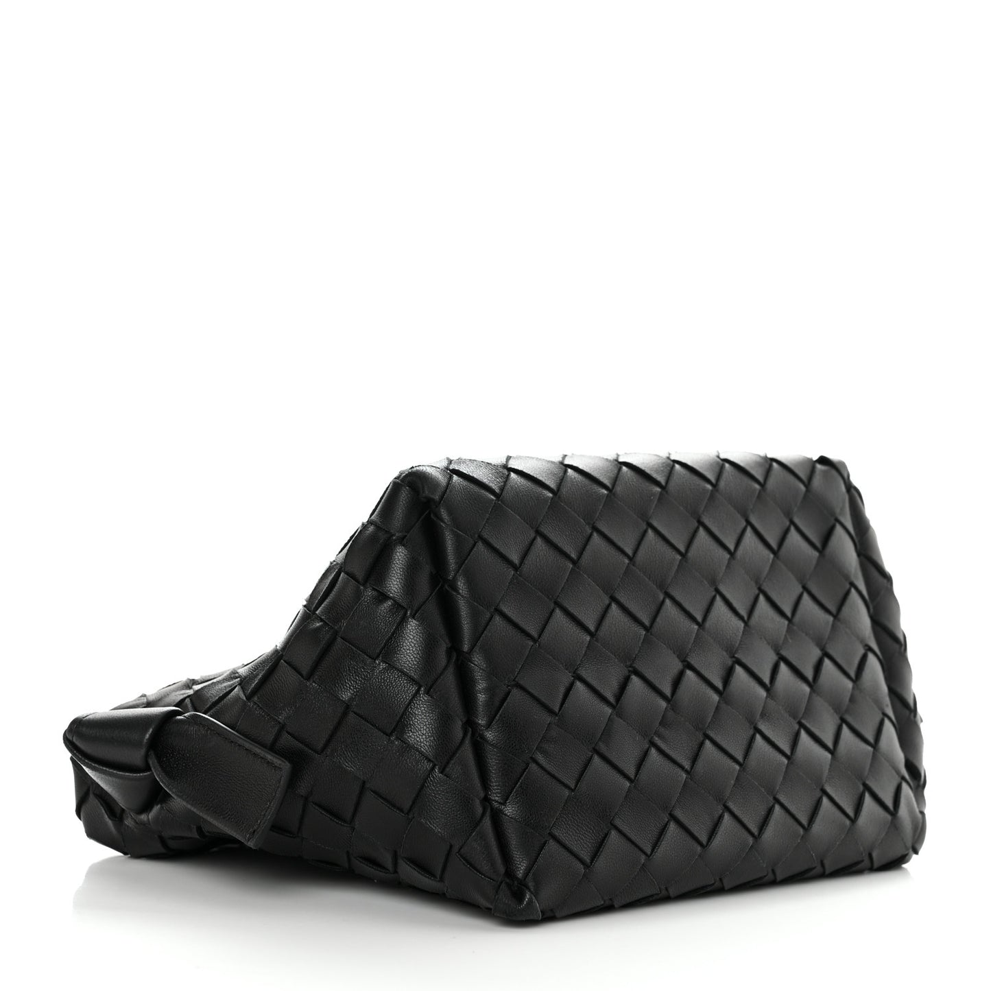Nappa Intrecciato Tie Shoulder Bag Black