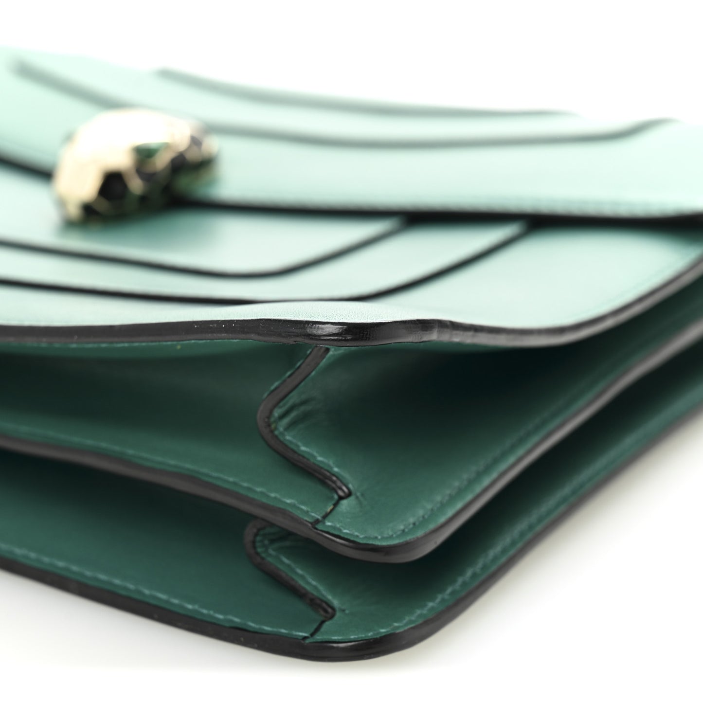 Calfskin Serpenti Forever Medium Shoulder Bag Emerald Green