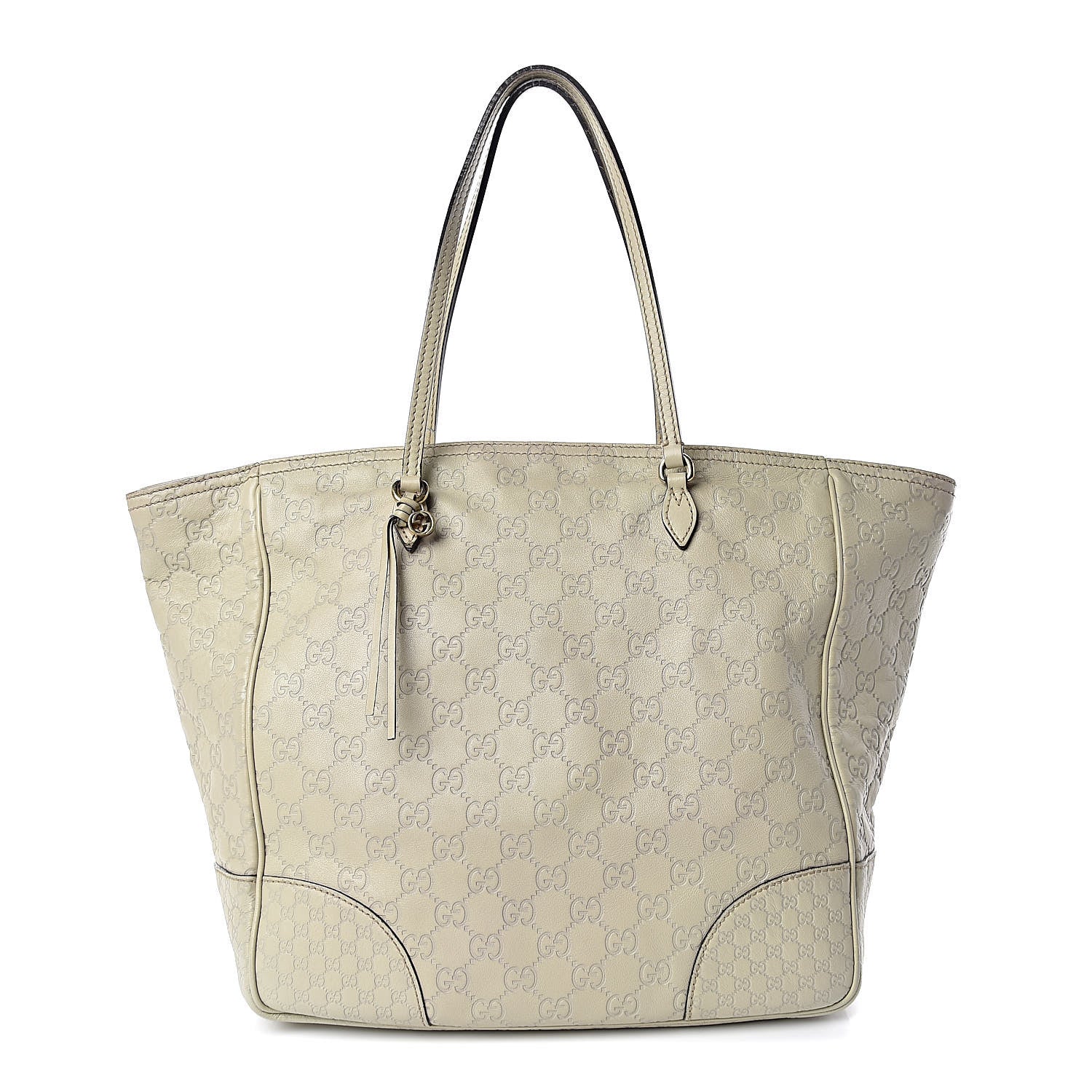 Gucci Guccissima Medium Bree Zippered Tote Storm Grey 1 of 10