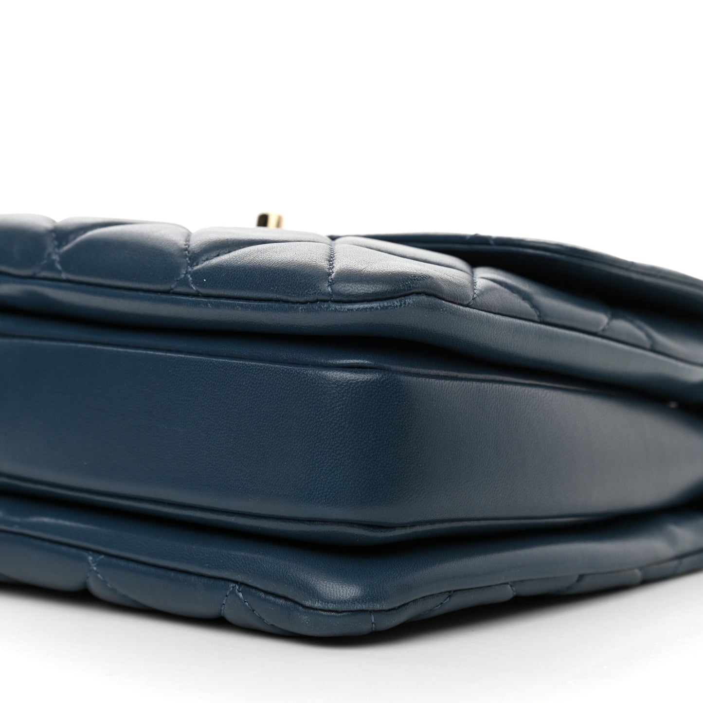 Lambskin Quilted Small Trendy CC Flap Dual Handle Bag Blue