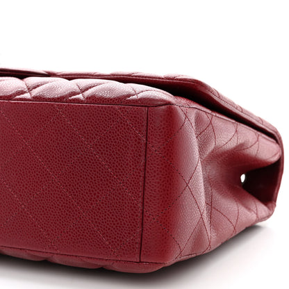 Chanel Caviar Quilted Maxi Single Flap Red 10 of 10