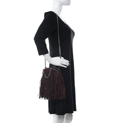 Stella McCartney Shaggy Deer Fringe Tiny Falabella Tote Plum 2 of 9