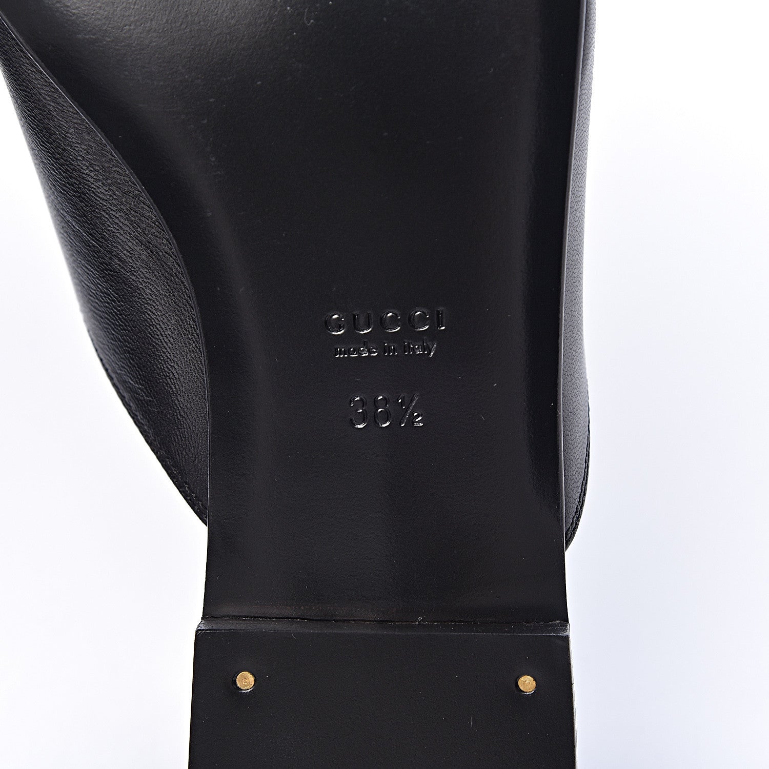 Gucci Malaga Kid Horsebit Slide Sandals 38.5 Black 8 of 10