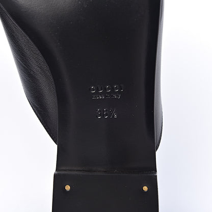 Gucci Malaga Kid Horsebit Slide Sandals 38.5 Black 8 of 10