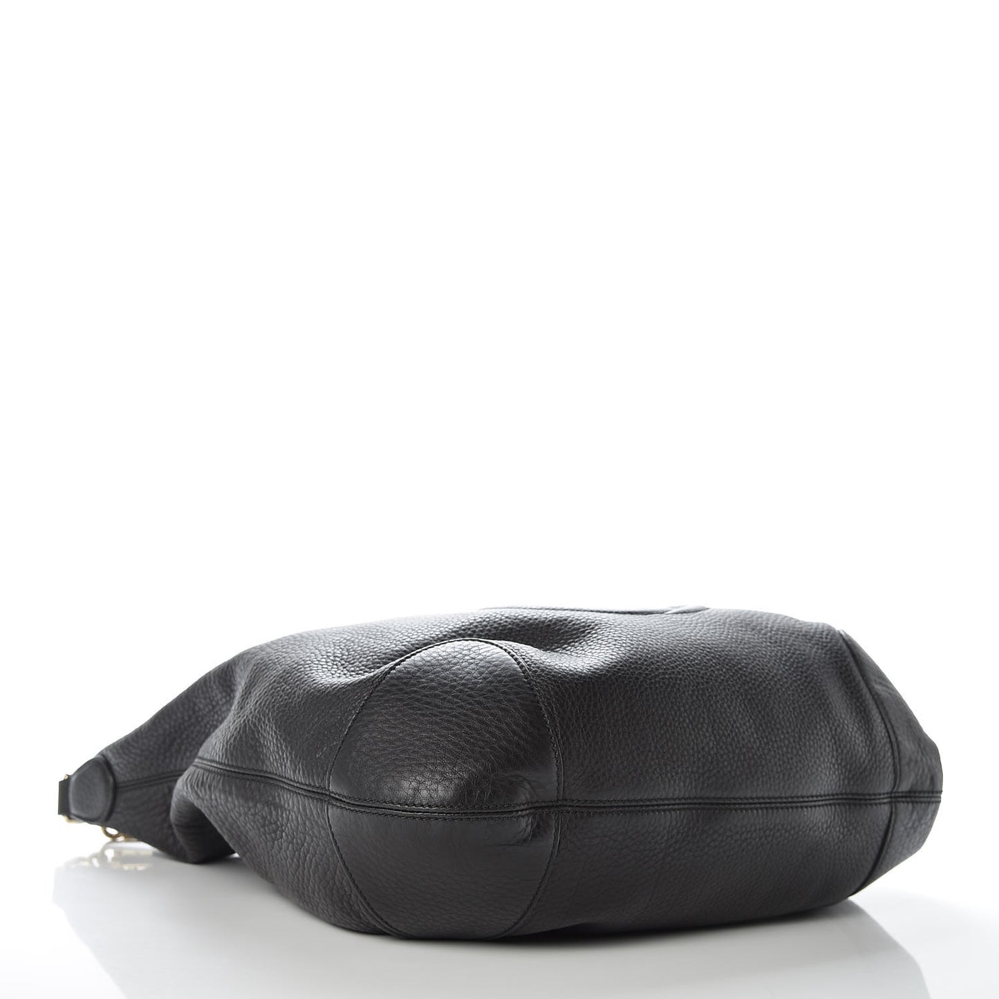 Pebbled Calfskin Medium Soho Chain Hobo Black