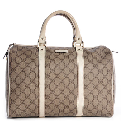 Gucci Monogram Coated Canvas Medium Joy Boston Off White 1 of 7