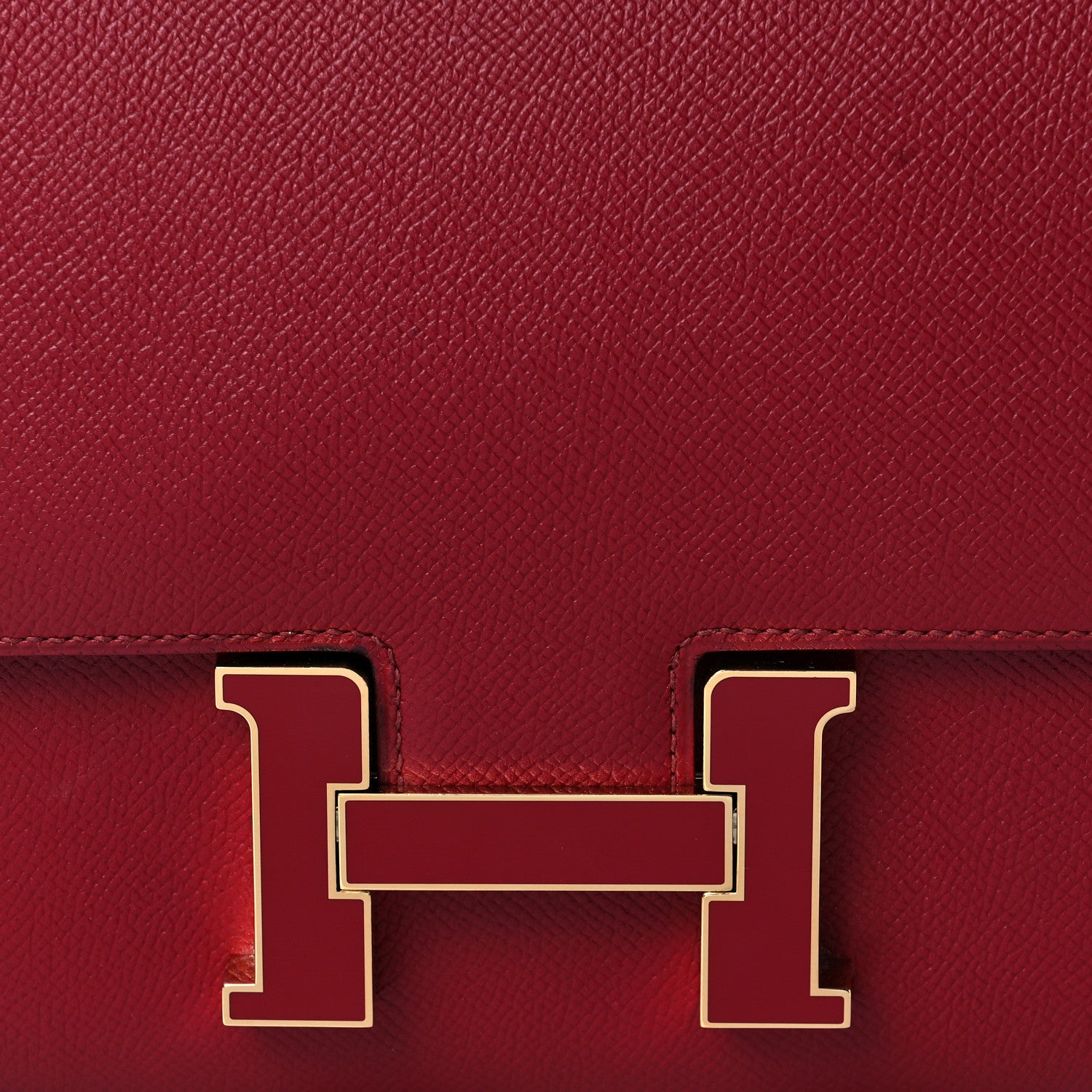 Hermes Epsom Enamel Constance 24 Rouge Grenat 8 of 10