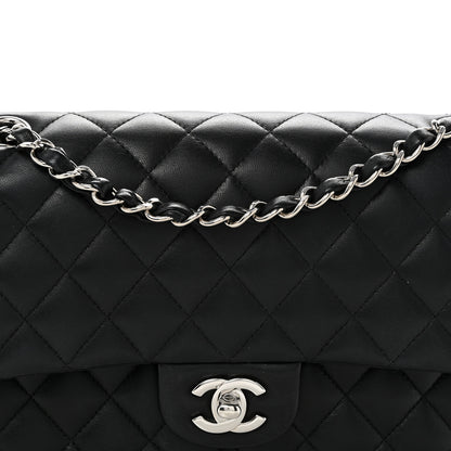 Chanel Lambskin Quilted Medium Double Flap Black 8 of 15