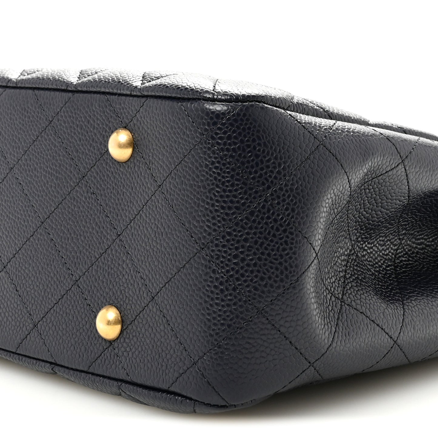 Caviar Quilted Large CC Shopping Tote Navy
