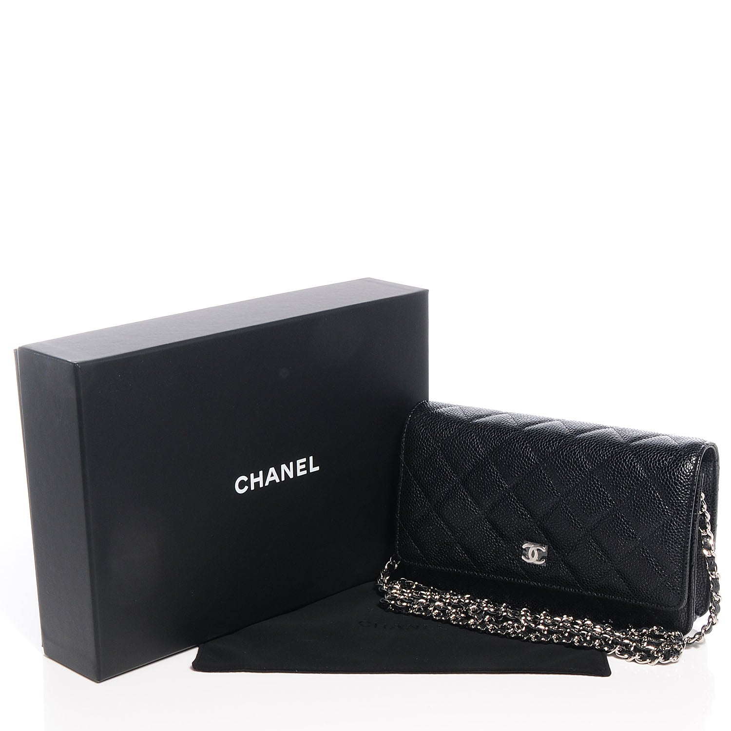 Chanel Caviar Wallet on Chain WOC Black 5 of 8