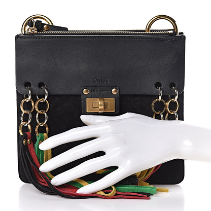 Chloe Calfskin Suede Small Jane Fringe Bag Black 2 of 10