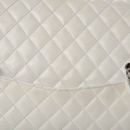 Chanel Calfskin Quilted Large Cambon Flap White Black 21 of 23